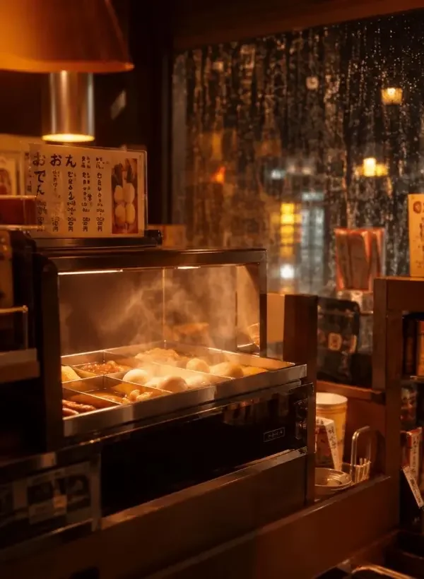 便利店关东煮与晚安 影视封面，都市爱情题材